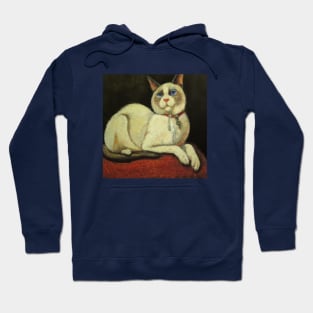 Sitting Cat in the style of the Flemish Masters Hoodie